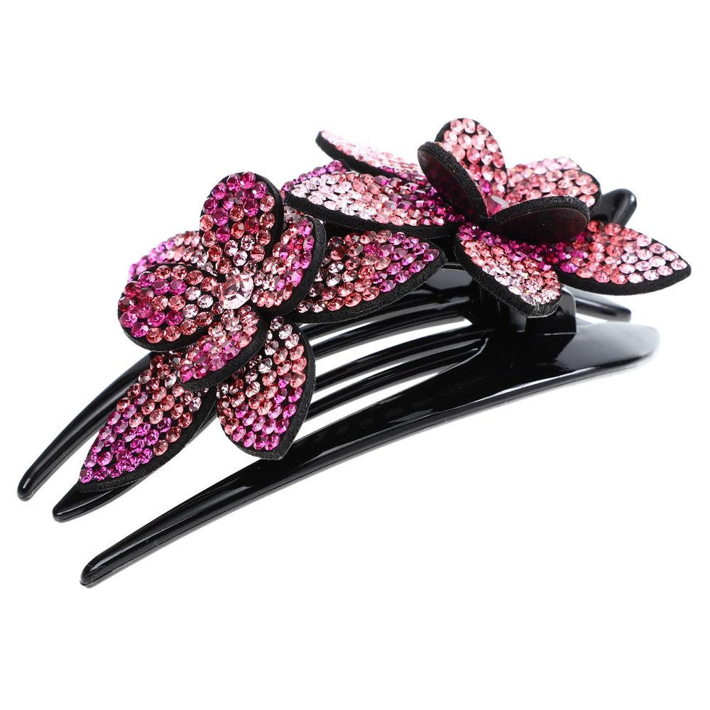 SOESFOUFU Duckbill Hairpin for Women Girls Large Hair Bow Clip Flower Back Hair Holder