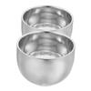 FRCOLOR 2pcs Stainless Steel Shaving Bowl Men's Travel Shaving Cream Cup Smooth Shave Cream Holder view 1