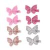 FRCOLOR 8pcs Butterfly Clip Glitter Sequins Hair Clips for Girls French Barrette Toddlers Boys and Girls view 1