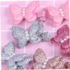 FRCOLOR 8pcs Butterfly Clip Glitter Sequins Hair Clips for Girls French Barrette Toddlers Boys and Girls view 4
