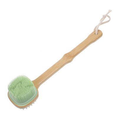 Baluue Silicone Back Scrubber Long Handle Body Brush for Shower Bath Exfoliating Brush Body Cleaning Tool
