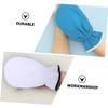 Beatifufu 2pairs Reusable Paraffin Wax Gloves Professional Exfoliating Mitts for Hand Care and Moisturizing and Conditioning for Home Salon Use Blue White view 3