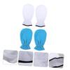 Beatifufu 2pairs Reusable Paraffin Wax Gloves Professional Exfoliating Mitts for Hand Care and Moisturizing and Conditioning for Home Salon Use Blue White view 4
