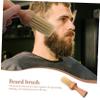 Beatifufu Ergonomic Wooden Handle Beard Brush Men's Shaving Tool Mustache Brush Bristles view 4