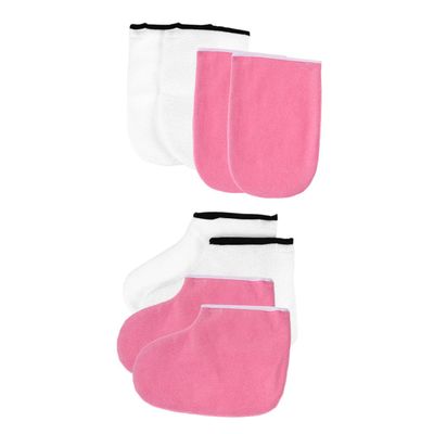 IWOWHERO 2sets Foot Mask for Dry Cracked Feet Dead Skin Removal Practical Wax Heat Cover
