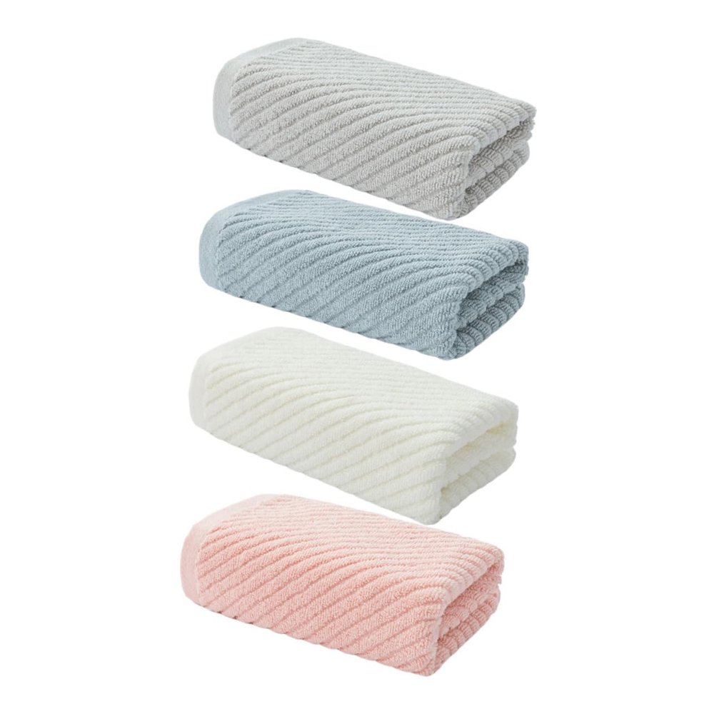 Beatifufu 4pcs Soft Cotton Face Towels Absorbent Washcloths Grey for Gentle Skin Care Bathing and Daily Use