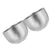 IWOWHERO 2pcs Shaving Kit for Men Stainless Steel Shave Bowl Foam Creation Heat Preservation view 1