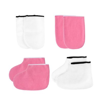 Healvian 2sets Paraffin Wax Bath Gloves and Booties for Hand and Foot Care Includes for and Moisturizing Treatments