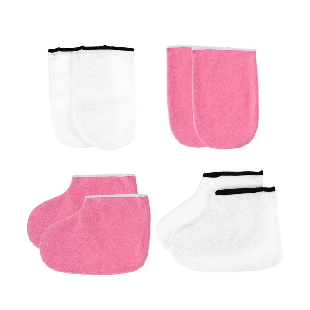 Healvian 2sets Paraffin Wax Bath Gloves and Booties for Hand and Foot Care Includes for and Moisturizing Treatments