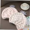 BIUDECO 2pcs Thick Microfiber Hair Drying Caps for Women Absorbent Quick-Dry Bath Towels Pineapple Patterned Water-Absorbing Hats for Long and Curly Hair view 4