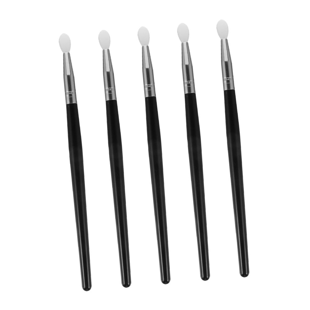 IWOWHERO 5pcs Silicone Lip Mask Brush Set Eye Shadow Lipstick Applicator Kit for Women Makeup Brush Set