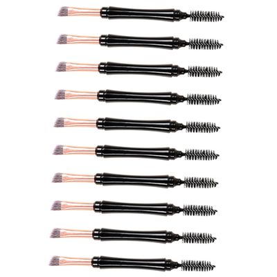 FRCOLOR 10pcs Dual Tip Eyebrow Brush Cap Girl Eyelash Brushes for Makeup High-grade Material Easy Eyebrow Grooming and Lash Separation