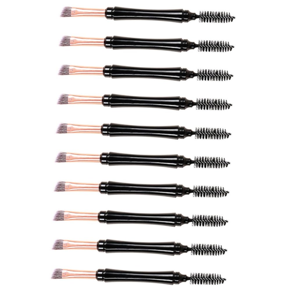 FRCOLOR 10pcs Dual Tip Eyebrow Brush Cap Girl Eyelash Brushes for Makeup High-grade Material Easy Eyebrow Grooming and Lash Separation
