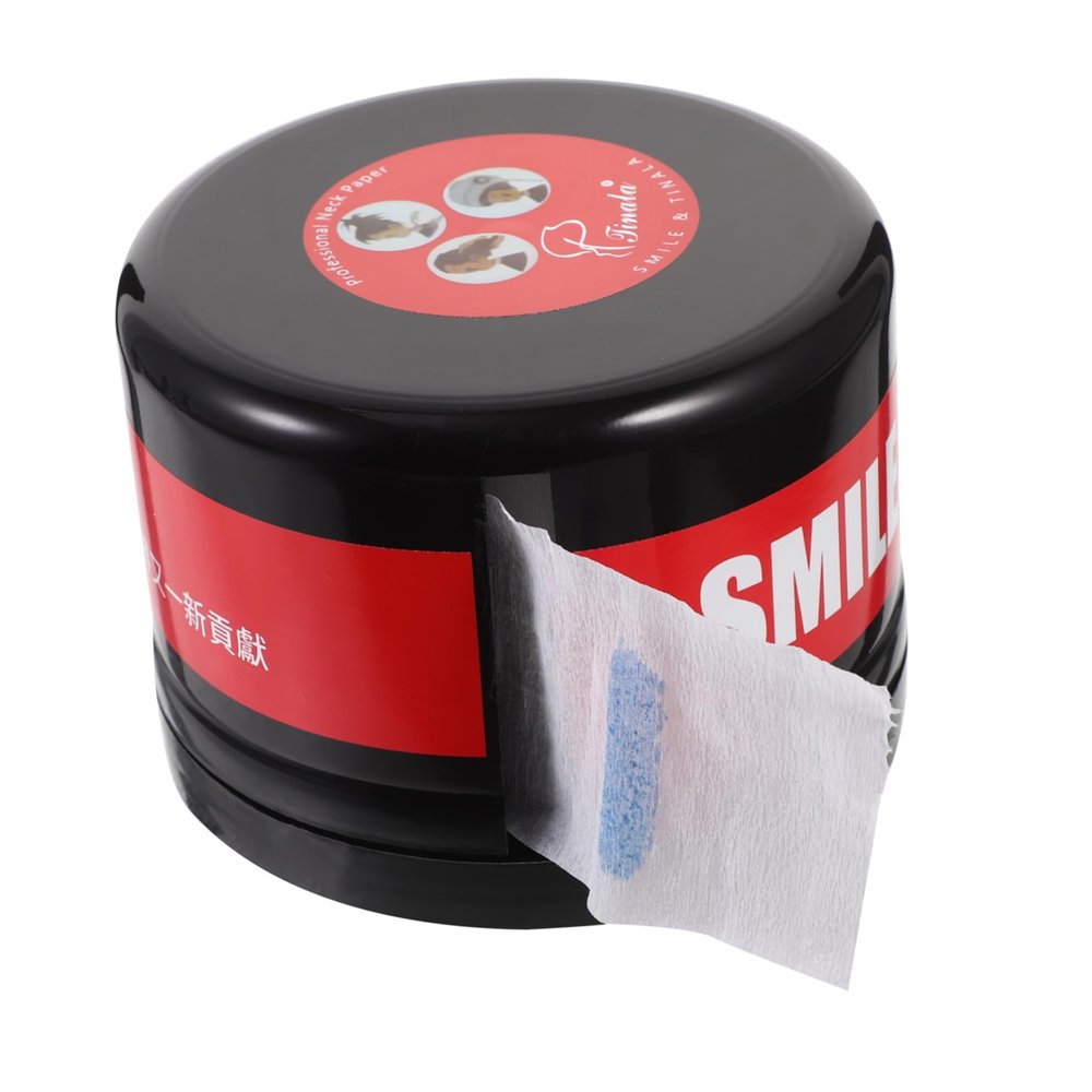 FOMIYES Haircut Styling Neck Strip Paper Dispenser Box Barber Neck Strip Roll up Dry Clean