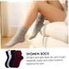 FOMIYES 5pairs Women's Crew Socks Moisturizing Foot Socks Silicone Gel for Cracked Heel Relief Random Color view 3