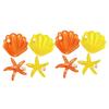 Healvian 8pcs Mermaid Hair Clips Pearl Shell Shaped Barrettes for Girls Seashell Hair Accessories Orange Clip view 1