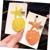 Healvian 8pcs Mermaid Hair Clips Pearl Shell Shaped Barrettes for Girls Seashell Hair Accessories Orange Clip view 3