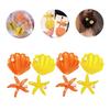 Healvian 8pcs Mermaid Hair Clips Pearl Shell Shaped Barrettes for Girls Seashell Hair Accessories Orange Clip view 4