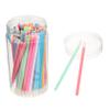 Baluue 100pcs Environmental-friendly Lip Brush Makeup Tool Lipstick Applicators Plastic Lip Brush Wands Beauty Tools for Home Professional view 1