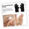 BIUDECO Gloves for Gel Nails Black Fingerless Gloves Women Uv Nail Protection Half Finger Women Manicure Art Protector Shield Salon Supply view 2