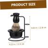 FRCOLOR Men's Shaving Supplies Kit Bowl Brush and Shave Soap Durable and Rustproof view 2