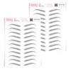 2 Pack Temporary Eyebrow Tattoos Waterproof Eyebrow Stickers, False Tattoos Hair Like Peel Off Instant Transfer Brows For Women And Men | Natural Strokes, Shaping (shaped, gray) view 1