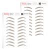 2 Pack Temporary Eyebrow Tattoos Waterproof Eyebrow Stickers, False Tattoos Hair Like Peel Off Instant Transfer Brows For Women And Men | Natural Strokes, Shaping (curved, medium brown) view 1
