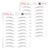 2 Pack Temporary Eyebrow Tattoos Waterproof Eyebrow Stickers, False Tattoos Hair Like Peel Off Instant Transfer Brows For Women And Men | Natural Strokes, Shaping (upward, gray) view 1