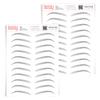 2 Pack Temporary Eyebrow Tattoos Waterproof Eyebrow Stickers, False Tattoos Hair Like Peel Off Instant Transfer Brows For Women And Men | Natural Strokes, Shaping (chic, gray) view 1