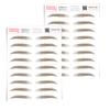 2 Pack Temporary Eyebrow Tattoos Waterproof Eyebrow Stickers, False Tattoos Hair Like Peel Off Instant Transfer Brows For Women And Men | Natural Strokes, Shaping (straight, medium brown) view 1