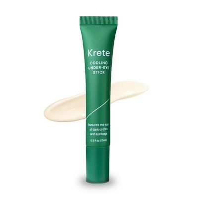 KRETE Cooling Under-Eye Stick with Liposomal Caffeine and Tripeptide-5 - Helps with Dark Circles and Puffiness, Vegan & Cruelty-Free, 15ml