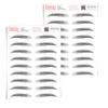 2 Pack Temporary Eyebrow Tattoos Waterproof Eyebrow Stickers, False Tattoos Hair Like Peel Off Instant Transfer Brows For Women And Men | Natural Strokes, Shaping (straight, black) view 1