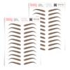 2 Pack Temporary Eyebrow Tattoos Waterproof Eyebrow Stickers, False Tattoos Hair Like Peel Off Instant Transfer Brows For Women And Men | Natural Strokes, Shaping (shaped, ash brown) view 1