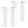 2 Pack Temporary Eyebrow Tattoos Waterproof Eyebrow Stickers, False Tattoos Hair Like Peel Off Instant Transfer Brows For Women And Men | Natural Strokes, Shaping (tapered, gray) view 1