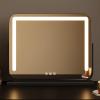 Lighted Makeup Mirror 23.6x20.5in, Rechargeable 3 Color Lights And Adjustable Brightness Vanity Mirror, Rechargeable Vanity Mirror With Lights, 3 Colors Brightness Adjustable Makeup Mirror With Lights view 1