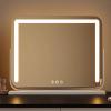 Lighted Makeup Mirror 23.6x20.5in, Rechargeable 3 Color Lights And Adjustable Brightness Vanity Mirror, Rechargeable Vanity Mirror With Lights, 3 Colors Brightness Adjustable Makeup Mirror With Lights view 1