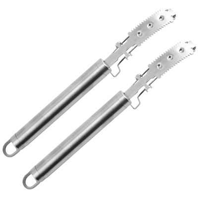 BIUDECO 2pcs Hair Remover for Pig Processing Stainless Steel Scraper Kitchen Gadget Tool Hair Remover for Clothing Pet Removal Device