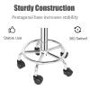 MIIEELO PU Leather Round Rolling Stool with Wheels Swivel Height Adjustment Spa Drafting Salon Tattoo Vanity Stool Nail Tech Chair Work Office Massage Task Chair Small, Load 250 LBS, Black view 3