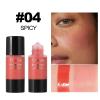 Liquid Blush Stick, 11ML Press Liquid Blush for Cheeks, Intense Lightweight Cream Blush Stick with Fine Glitter, Long-lasting Liquid Face Blushes Tube, for Women & Girls view 3