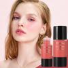 Liquid Blush Stick, 11ML Press Liquid Blush for Cheeks, Intense Lightweight Cream Blush Stick with Fine Glitter, Long-lasting Liquid Face Blushes Tube, for Women & Girls view 4