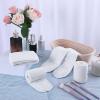 Spa Headbands for Women, 30 Pieces Adjustable Skincare Headband Bulk Spa Facial Headband Esthetician Hair Wrap Shower Stretch Towel Headbands with Tape for Women Washing Face Makeup Shower, White view 2