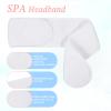 Spa Headbands for Women, 30 Pieces Adjustable Skincare Headband Bulk Spa Facial Headband Esthetician Hair Wrap Shower Stretch Towel Headbands with Tape for Women Washing Face Makeup Shower, White view 4
