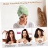 BIUDECO 2pcs Fleece Hair Drying Hat Absorbent Microfiber Towel Wrap for Women Stylish view 4