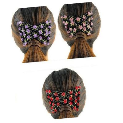 BIUDECO Flower Hairpin Comb Set 2-Piece Chic Decorative Comb for Hair Styling Multifunctional Hair Accessory for Women for Updos and Casual Looks