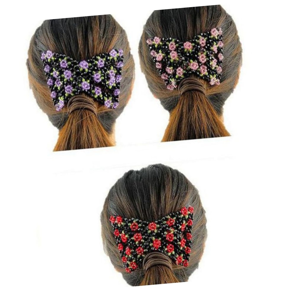 BIUDECO Flower Hairpin Comb Set 2-Piece Chic Decorative Comb for Hair Styling Multifunctional Hair Accessory for Women for Updos and Casual Looks