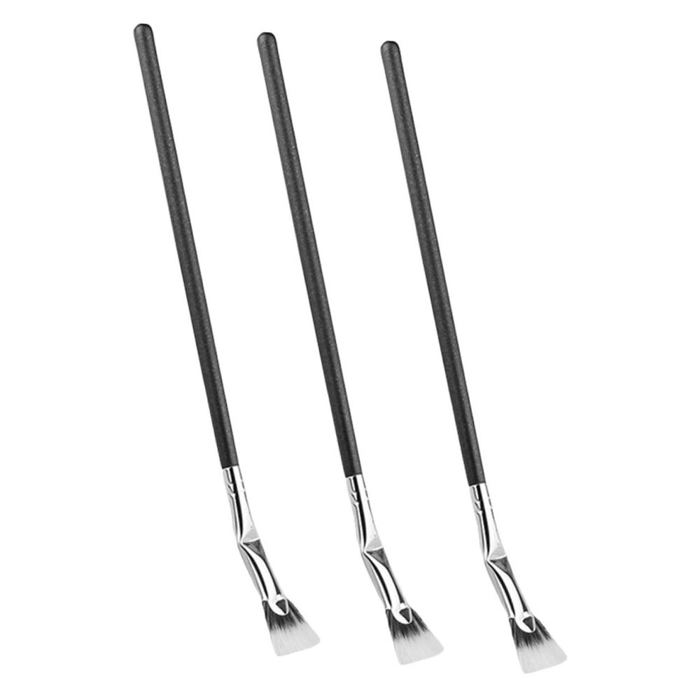BIUDECO 3pcs Fan-shaped Eyelash Brush Soft Bristles for Even Mascara Application Angled Design for Easy Use Essential Eyelash Extension Tool for Women