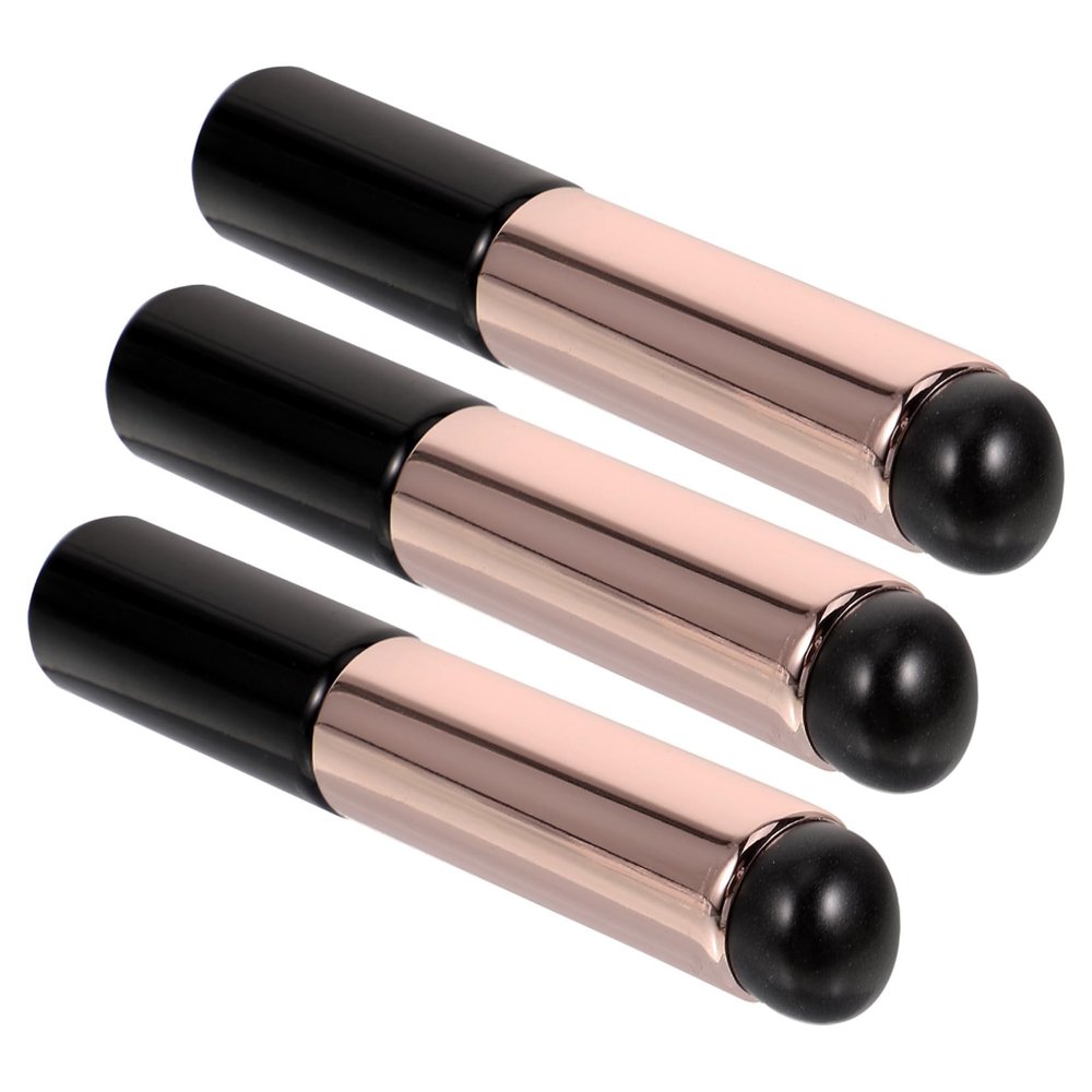 BIUDECO 3 Pcs Silicone Lip Brush Set for Lip Balm and Lipstick Application Portable Makeup Brush for Women Easy to Use and Concealer