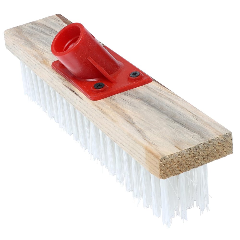 FOYTOKI 1pc Nylon Wire Brush Head for Efficient Floor Cleaning Hard Bristle Moss Removal Brush for Patios Decks and Hard Surfaces