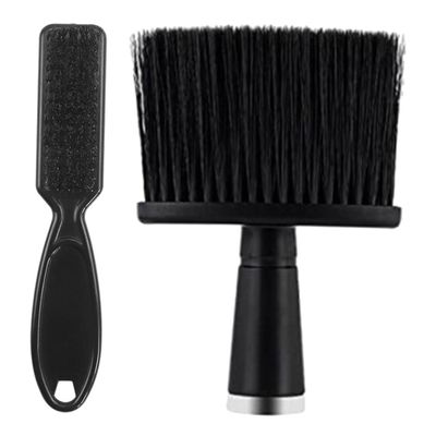 FOYTOKI 2pcs Neck Duster Brush for Hair Cutting and Cleaning Ergonomic Handle Barber Brush for Hairdressers Durable Hair Salon Tool