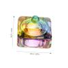 Decorative Glass Nail Dish with Lids, 2 Piece Mixing Cup view 2